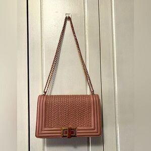Madison West Blush Mauve chain, strapped Crossbody bag